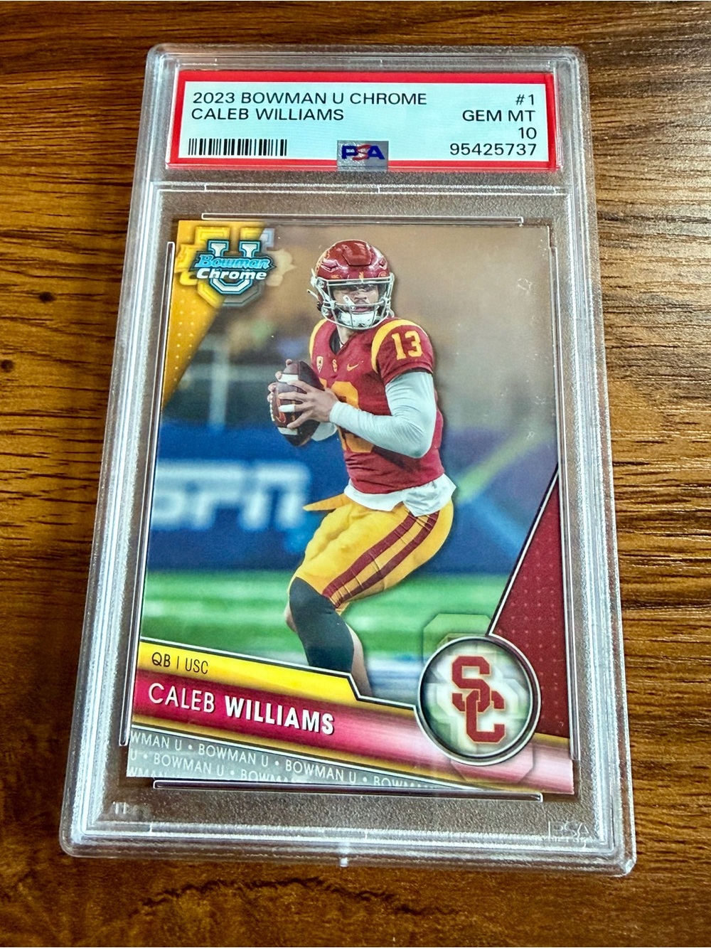 2023 Bowman U Chrome Caleb Williams RC #1 PSA 10 GEM MT USC Bears Rookie